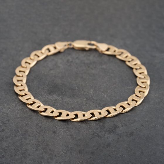 Second Hand 9ct Yellow Gold 8.5 Inch Anchor Chain Bracelet 41081288