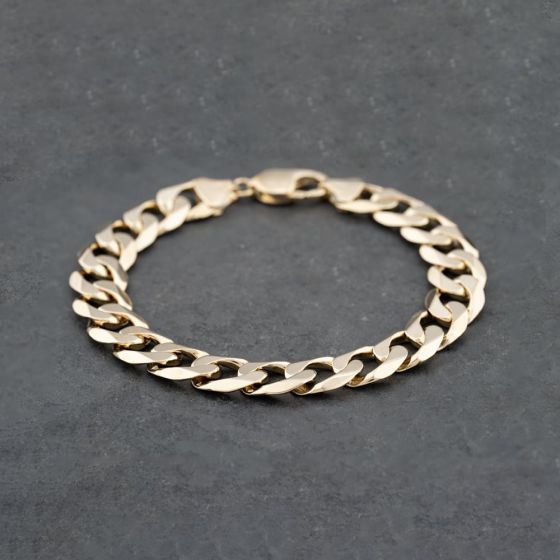 Second Hand 9ct Yellow Gold 8.5 Inch Curb Chain Bracelet 41081292