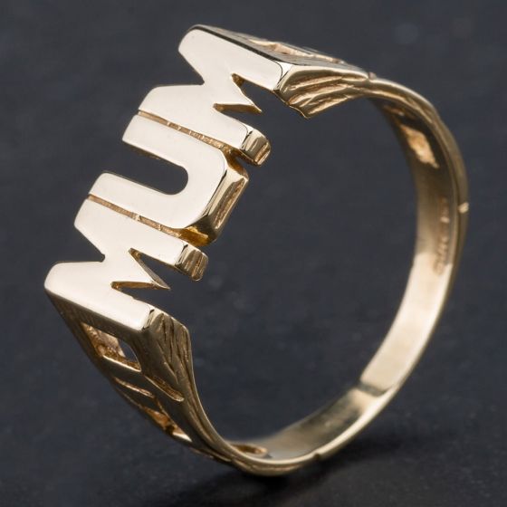 Second Hand 9ct Yellow Gold MUM Ring 4110004