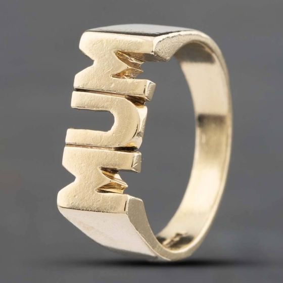Second Hand 9ct Yellow Gold Mum Signet Ring 41101447