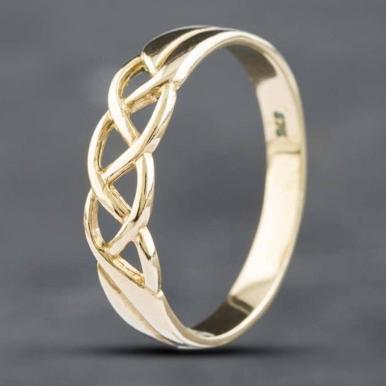 Second Hand 9ct Yellow Gold Celtic Knot Dress Ring 41101546