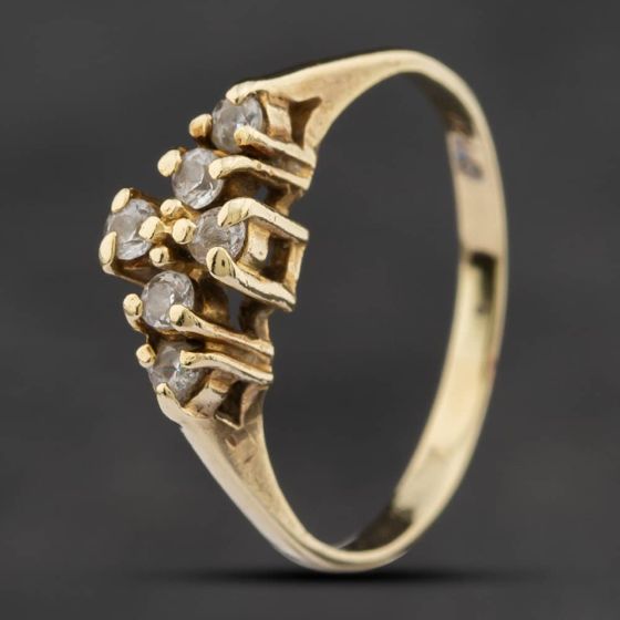 Second Hand 14ct Yellow Gold Cubic Zirconia Dress Ring 41101747