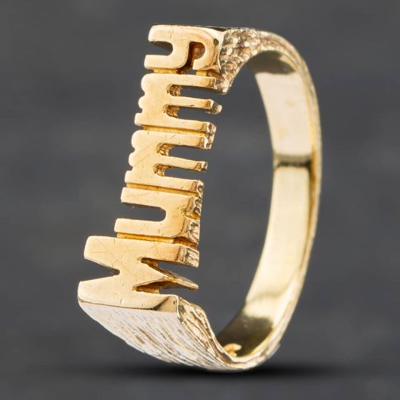 Second Hand 9ct Yellow Gold Mummy Signet Ring 41101761