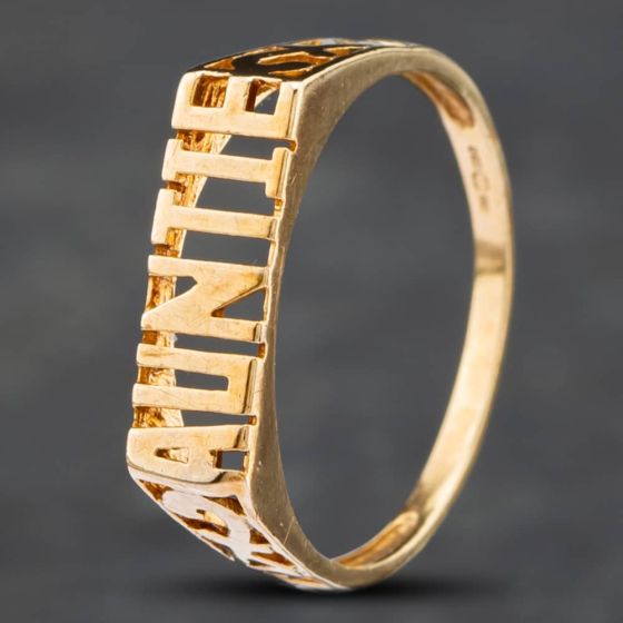 Second Hand 9ct Yellow Gold Auntie Signet Ring 41101763