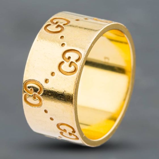 Second Hand Yellow Gold Gucci Band Ring 41102180