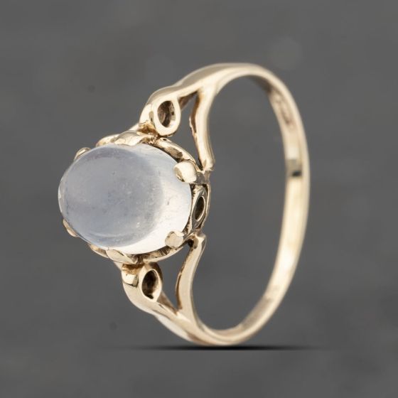 Second Hand 9ct Yellow Gold Moonstone Dress Ring 41102309