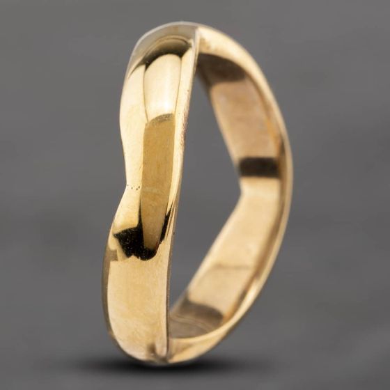 Second Hand 9ct Yellow Gold Double Wishbone Ring 41102324