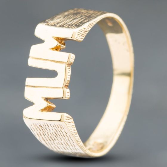 Second Hand 9ct Yellow Gold Mum Signet Ring 41102381