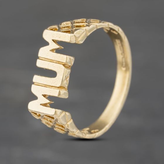 Second Hand 9ct Yellow Gold Mum Signet Ring 41102907