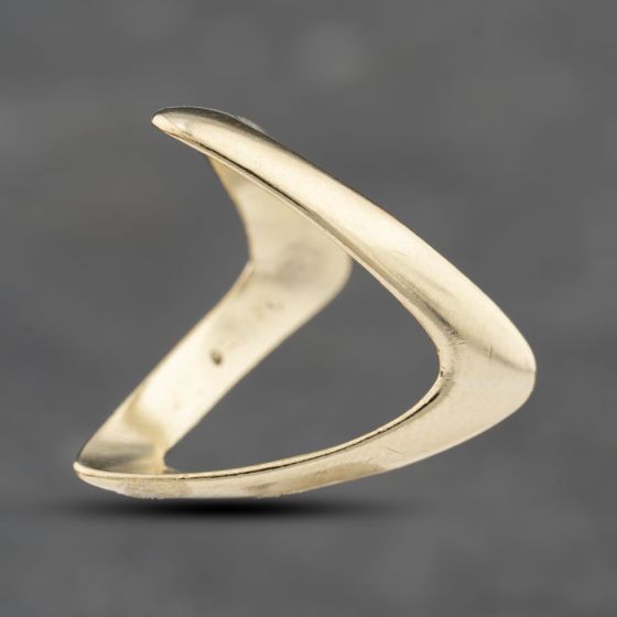 Second Hand 9ct Yellow Gold Full Plain Wishbone Ring 41103410