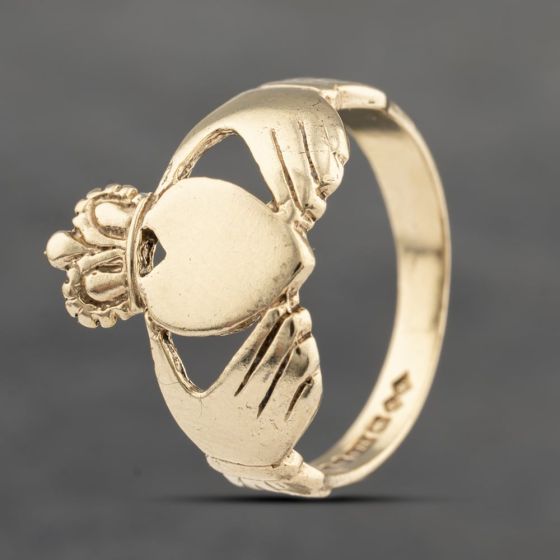 Second Hand 9ct Yellow Gold Claddagh Ring 41103600