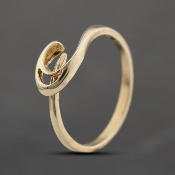 Second Hand 9ct Yellow Gold Swirl Dress Ring 41103719