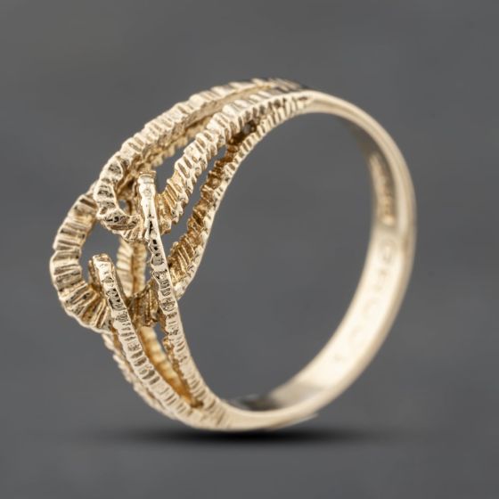Second Hand 9ct Yellow Gold Knot Dress Ring 41103814
