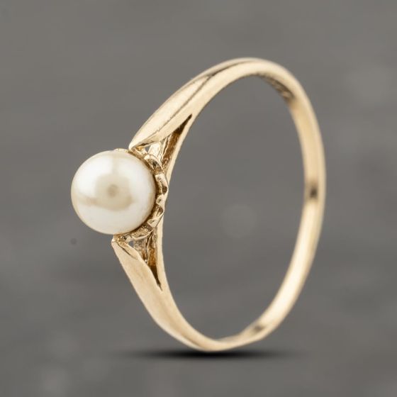Second Hand Yellow Gold Cultured Pearl Dress Ring 41103922