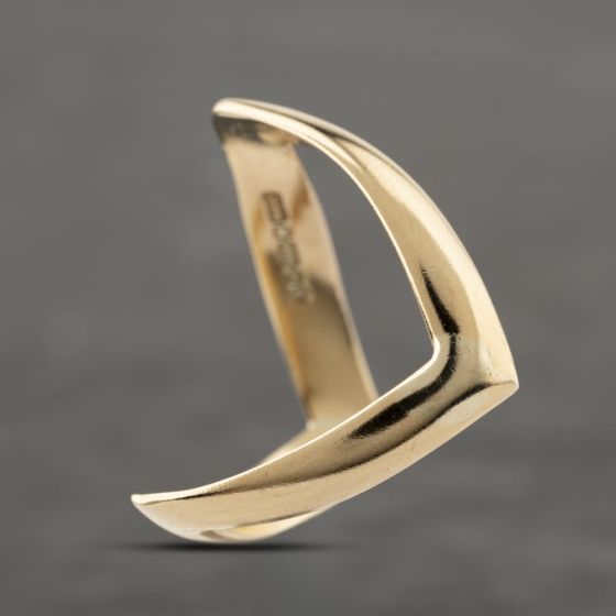Second Hand 9ct Yellow Gold Full Wishbone Ring 41103941
