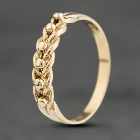 Second Hand 9ct Yellow Gold 1 Row Keeper Ring 41104019