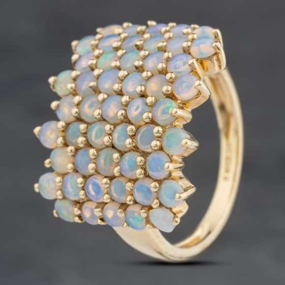 Second Hand 9ct Yellow Gold Opal Dress Ring 41104040