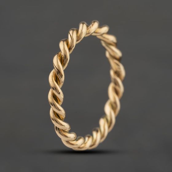 Second Hand Yellow Gold Twisted Wire Dress Ring 41104657