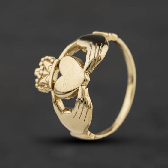 Second Hand 9ct Yellow Gold Claddagh Ring 41104687