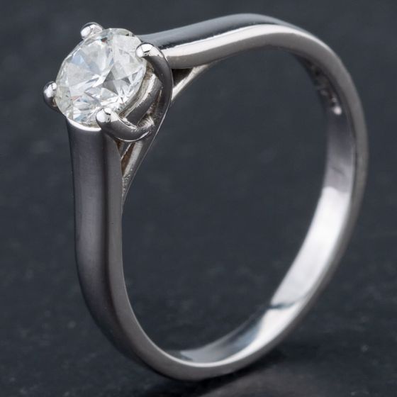 Second Hand Platinum Brilliant Cut Diamond Solitaire Ring 4112088