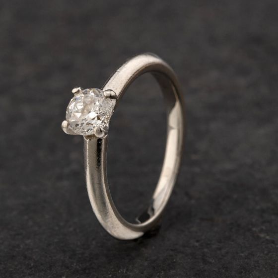 Second Hand Platinum 0.54ct Brilliant Cut Mastercut Diamond Four Claw Solitaire Ring 4112173