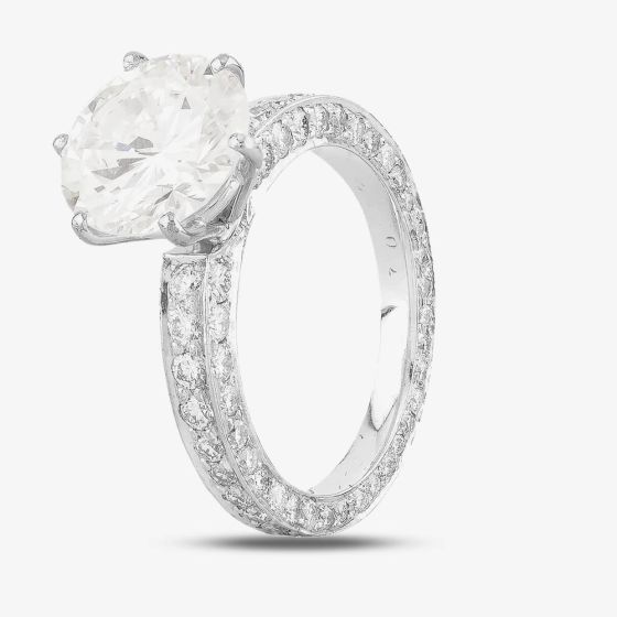 Second Hand 18ct White Gold 3.06ct Diamond Solitaire Ring 4112795
