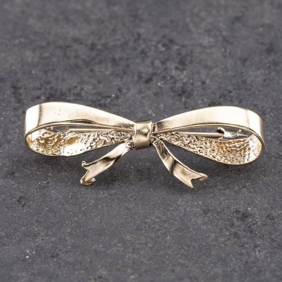 Second Hand 9ct Yellow Gold Bow Brooch 41131161