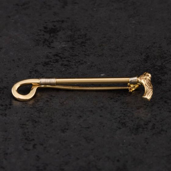 Second Hand Vintage Yellow Gold Riding Crop Brooch 4113492