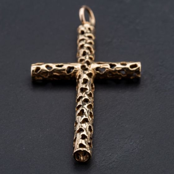 Second Hand Large Open Pattern Cross Pendant 4114103