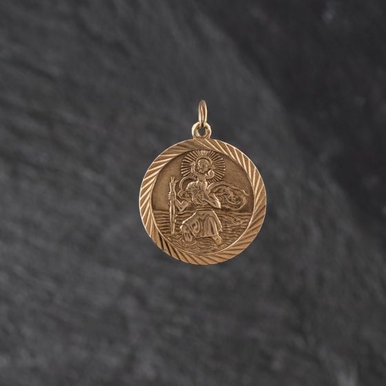 Second Hand 9ct Rose Gold St Christopher Loose Pendant 41143417