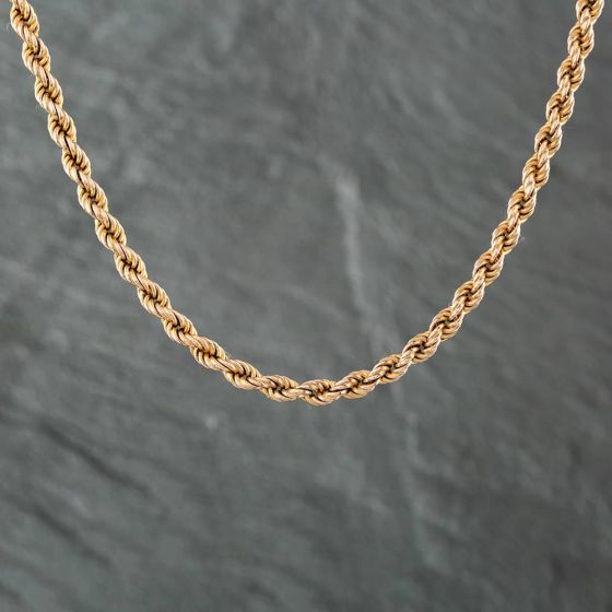 Second Hand 9ct Yellow Gold 20 Inch Rope Chain 41161008