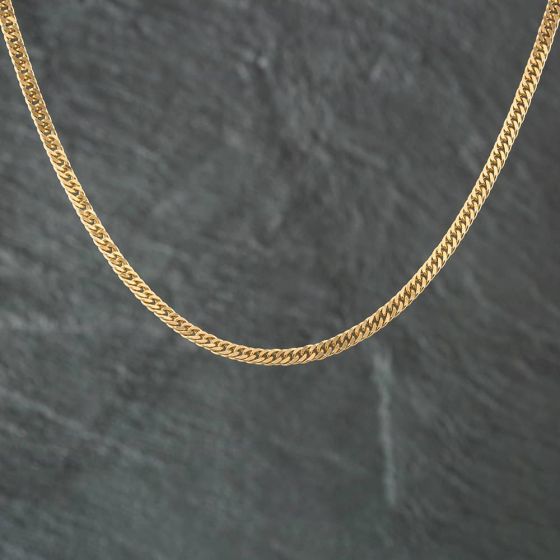 Second Hand 9ct Yellow Gold Close 15 Inch Curb Chain 41161198