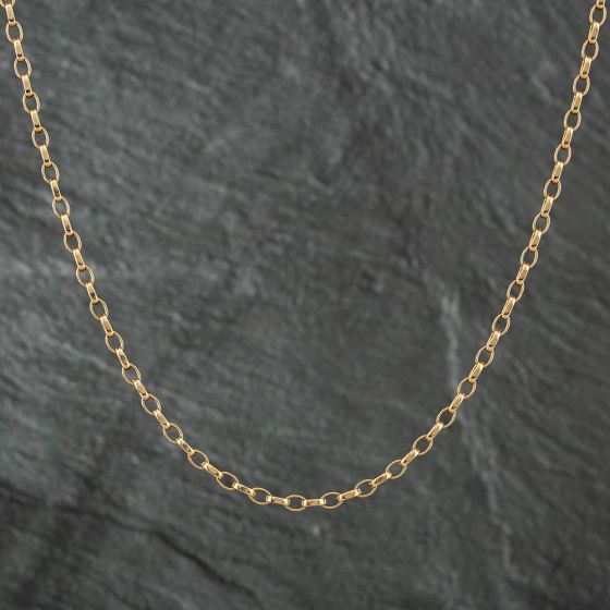 Second Hand 9ct Yellow Gold Oval 18 Inch Belcher Chain 41161267