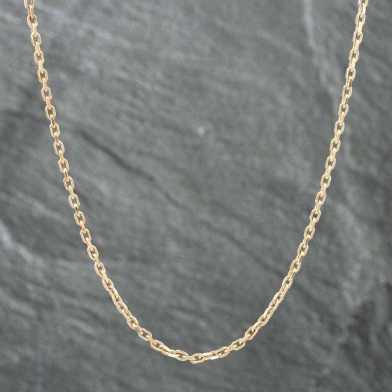 Second Hand 9ct Yellow Gold 22 Inch Trace Chain 41161326