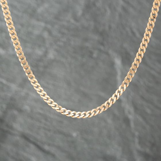 Second Hand 9ct Yellow Gold 15 Inch Curb Chain 41161425