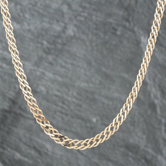 Second Hand 9ct Yellow Gold Double 18 Inch Curb Chain 41161464