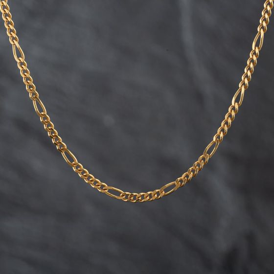 Second Hand 9ct Yellow Gold 5+1 19.5 Inch Figaro Chain 41161480