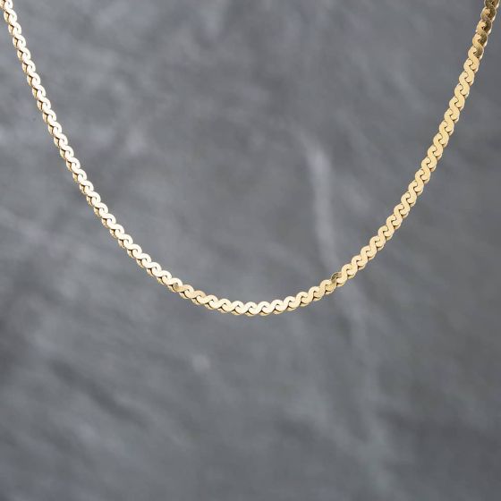 Second Hand 9ct Yellow Gold 15 Inch S Link Chain 41161552
