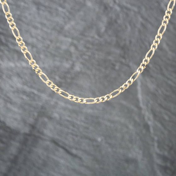 Second Hand 9ct Yellow Gold 16 Inch Figaro Chain 41161578