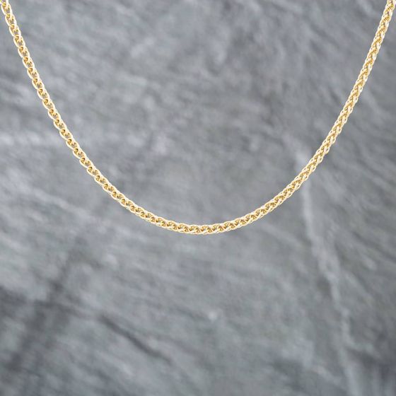 Second Hand 9ct Yellow Gold 16 Inch Foxtail Chain 41161584