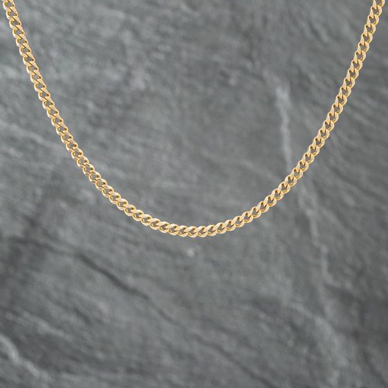 Second Hand 9ct Yellow Gold 18 Inch Curb Chain 41161598