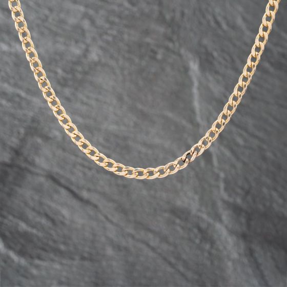Second Hand 9ct Yellow Gold 18 Inch Curb Chain 41161799