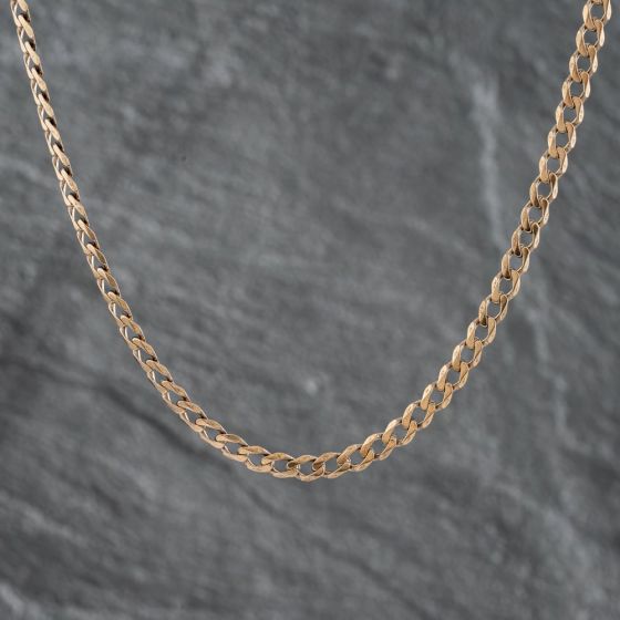 Second Hand 9ct Yellow Gold 16 Inch Curb Chain 41161812