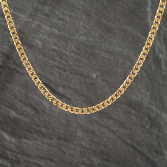 Second Hand 9ct Yellow Gold 18 Inch Curb Chain 41161876