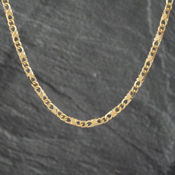 Second Hand 9ct Yellow Gold 18 Inch Curb Chain 41161881