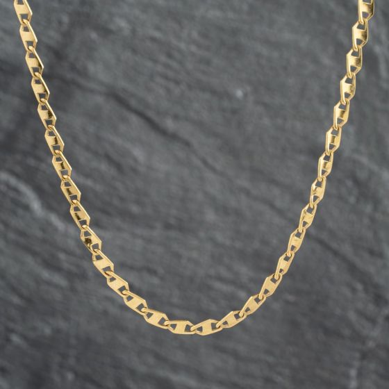 Second Hand 9ct Yellow Gold Fancy Flat 20 Inch Curb Chain 41161916
