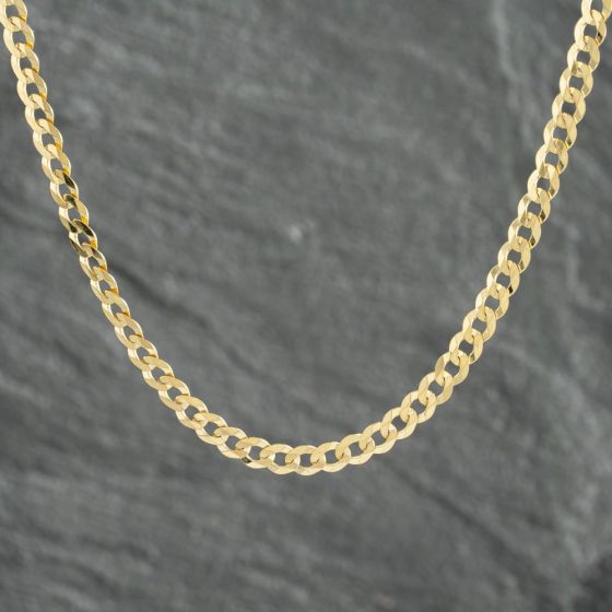 Second Hand 9ct Yellow Gold 18 Inch Curb Chain 41161941