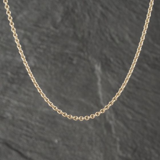 Second Hand 9ct Yellow Gold 16 Inch Trace Chain 41161942