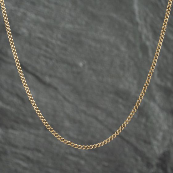 Second Hand 9ct Yellow Gold 19 Inch Curb Chain 41161943