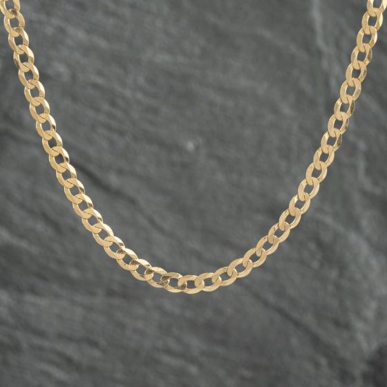 Second Hand 9ct Yellow Gold 18 Inch Curb Chain 41161945